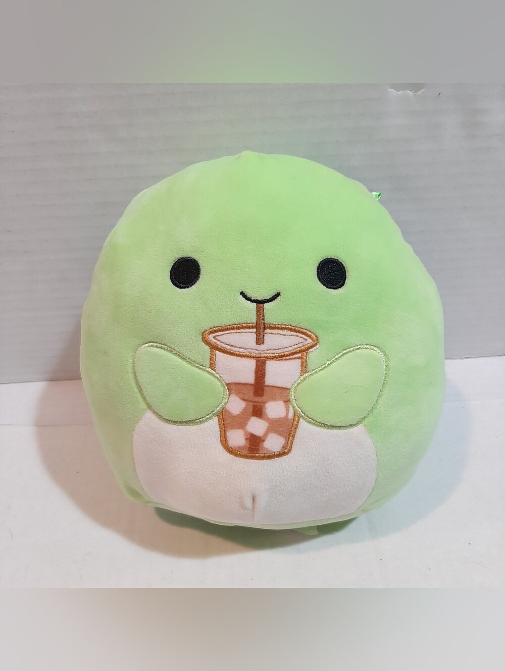 Squishmallow Official Kellytoy 8" Henry the Turtle with Iced Coffee Plush